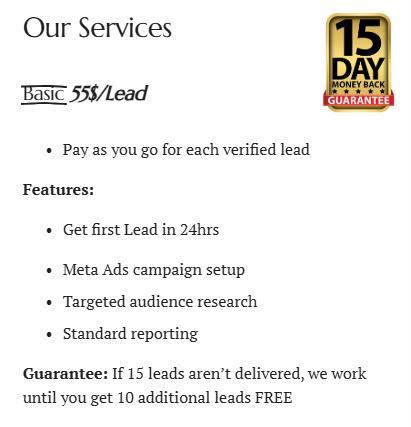 Our Lead Services